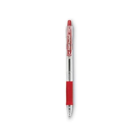 Pilot Pilot, EASYTOUCH RETRACTABLE BALLPOINT PEN, FINE 0.7MM, RED INK, CLEAR BARREL, DOZEN 32212
